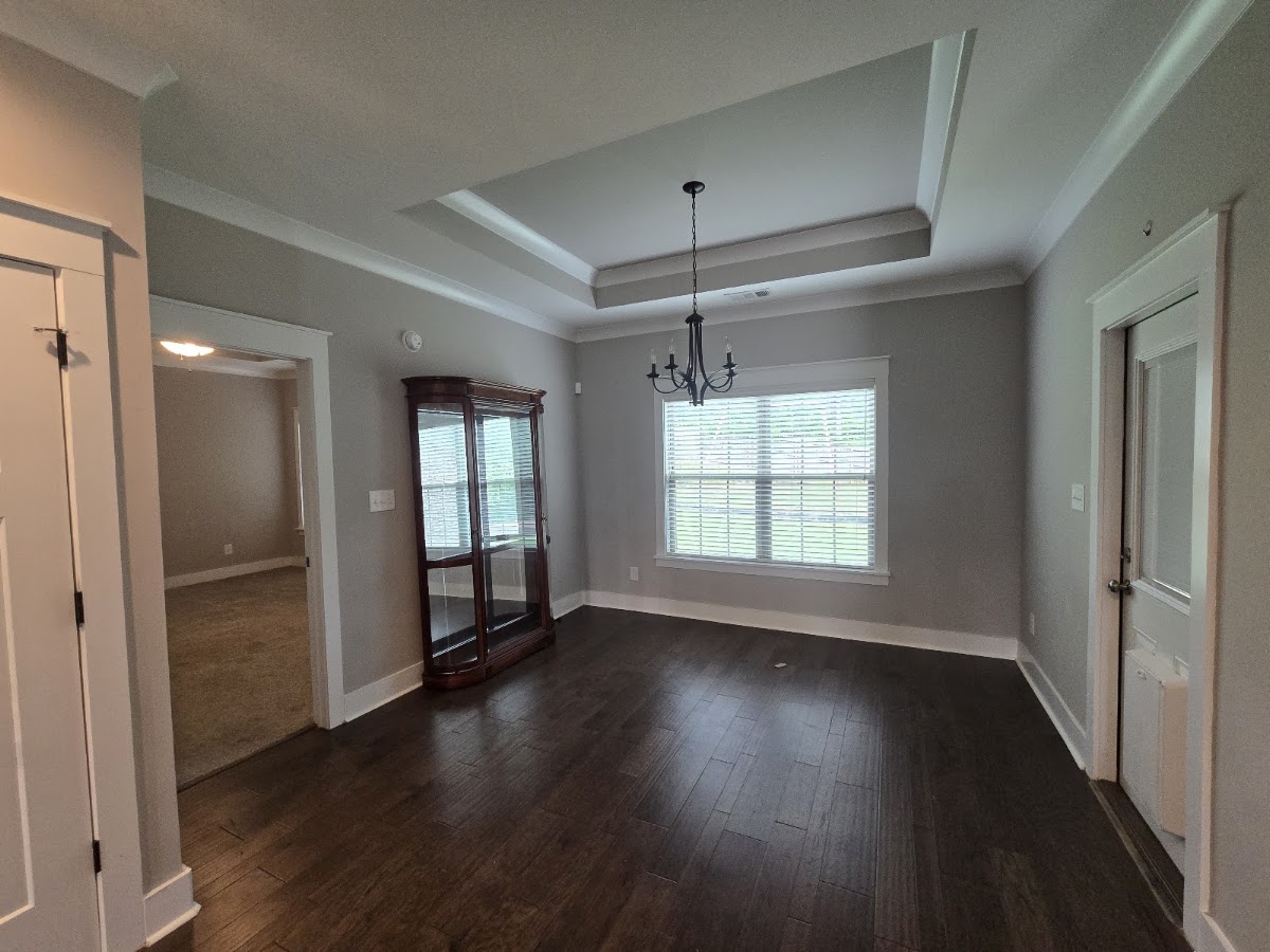 Dining room with fresh paint