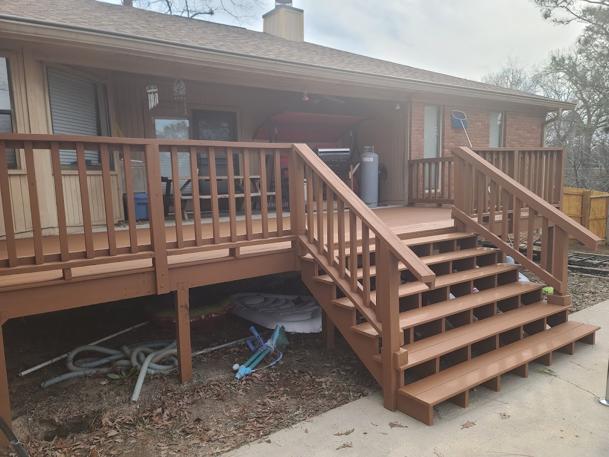 Stained deck and stairs